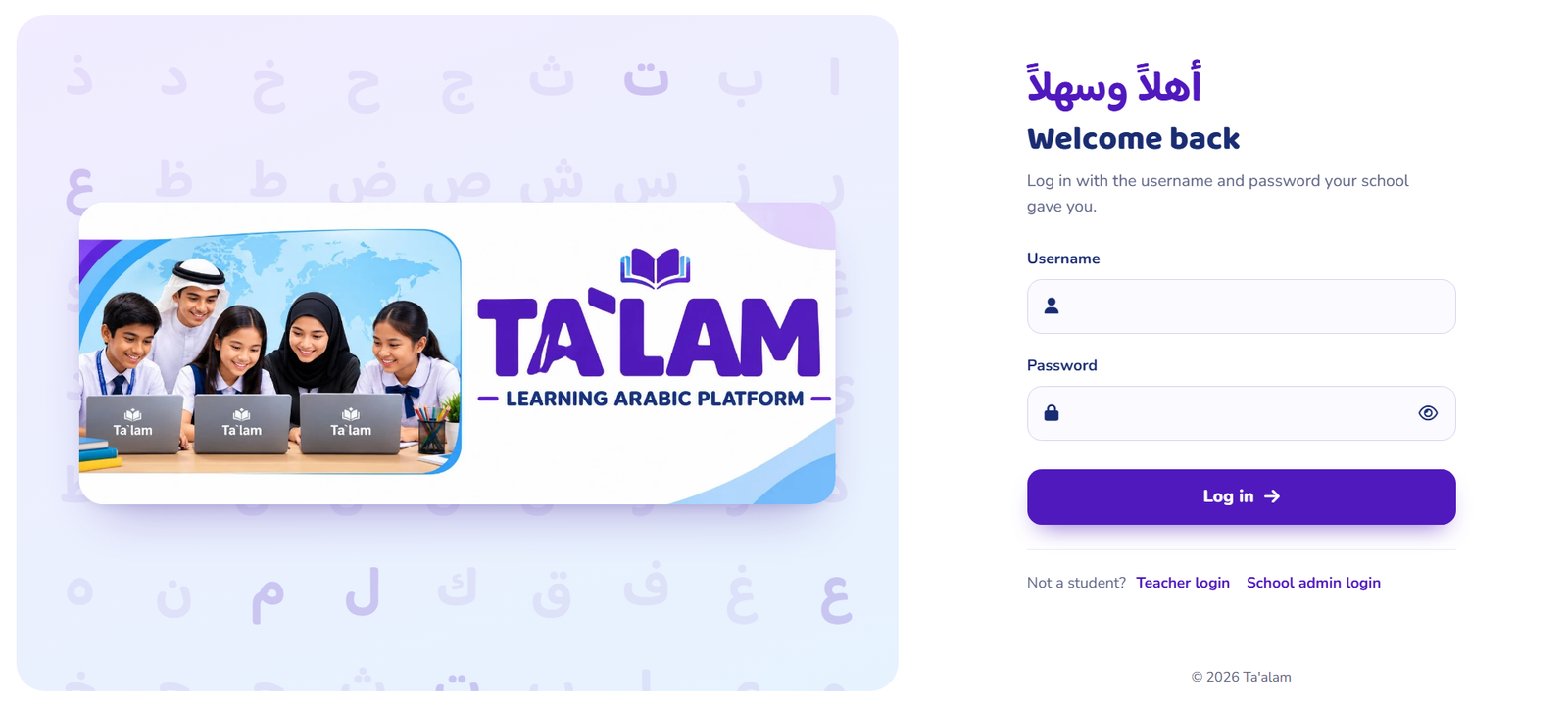 TA’LAM – Learning Arabic Platform